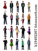 stilvoll, junge leute, von, verschieden, ethnicity stilvoll, junge leute, von, verschieden, ethnicity