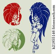 szamba, királyné, táncos