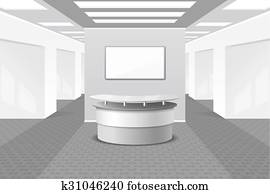 vorhalle, oder, festempfang, innere