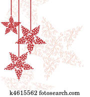 אדום, חג המולד, ככב, קישוטים