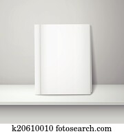 3d vector blank book on the shelf 3d vector blank book on the shelf