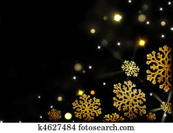 Christmas background - gold snowflakes on a black Christmas background - gold snowflakes on a black