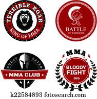 MMA Labels - Mixed Martial Arts Design MMA Labels - Mixed Martial Arts Design