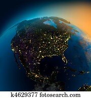 לילה, הבט, של, צפון אמריקה, מ, ה, לוין