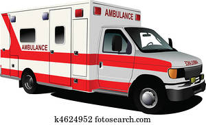 מודרני, אמבולנס, טנדר, מעל, white., *c*