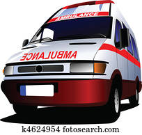 מודרני, אמבולנס, טנדר, מעל, white., *c*