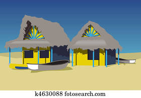 beach huts