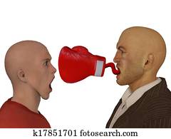 Boss shouting at employee Boss shouting at employee
