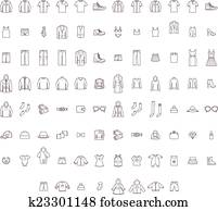 grand, vêtements, ensemble