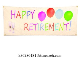 Happy retirement banner Happy retirement banner