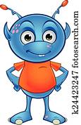 Light Blue Alien Character Light Blue Alien Character