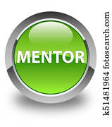 Mentor glossy green round button Mentor glossy green round button