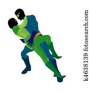 Super Hero Couple Illustration Silhouette Super Hero Couple Illustration Silhouette