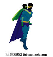 Super Hero Dad Illustration Silhouette Super Hero Dad Illustration Silhouette