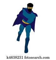 Super Hero Illustration Silhouette Super Hero Illustration Silhouette