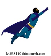 Super Hero Illustration Silhouette Super Hero Illustration Silhouette