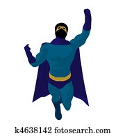 Super Hero Illustration Silhouette Super Hero Illustration Silhouette