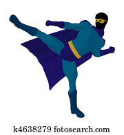 Super Hero Illustration Silhouette Super Hero Illustration Silhouette