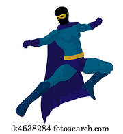 Super Hero Illustration Silhouette Super Hero Illustration Silhouette
