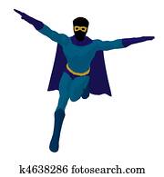 Super Hero Illustration Silhouette Super Hero Illustration Silhouette