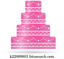 ורוד, עוגה של חתונה, ל, הזמנות, או, card.