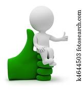 3d, petit, gens, -, frais, fauteuil