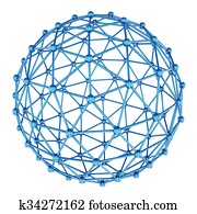 Abstract sphere. 3d rendering.