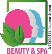 Beauty faces fashion spa logo Beauty faces fashion spa logo