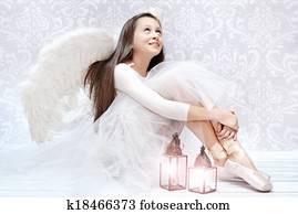 Glad ballet dancer after performarnce