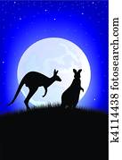 Kangaroo silhouette Kangaroo silhouette