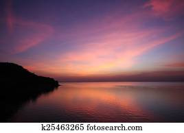 Multi color of cloud and sky  at twilight time 