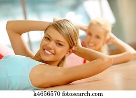 condicão física, em, ginásio