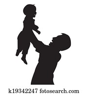 Father and son, isolated Father and son, isolated