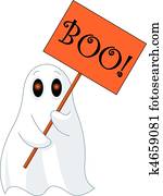 Ghost with sign Ghost with sign