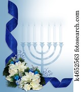Hanukkah ribbons border Hanukkah ribbons border