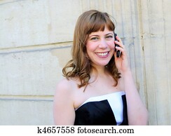 Outdoor portrait young woman