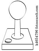 outline of gaming joystick or controller