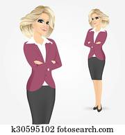 businesswoman with crossed arms
