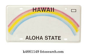 Hawaii license plate Hawaii license plate