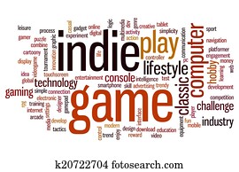 Indie game word cloud