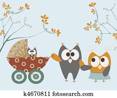 baby stroller with owls baby stroller with owls