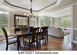 Dining room in luxury home Dining room in luxury home