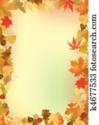 Fall leaves frame with copyspace background. Fall leaves frame with copyspace background.