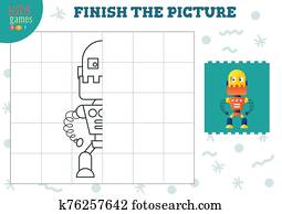 kopie, bild, vektor, illustration., vollst?ndig, und, f?rbung, spiel, für, vorschulisch, und, bilden kinder kopie, bild, vektor, illustration., vollst?ndig, und, f?rbung, spiel, für, vorschulisch, und, bilden kinder