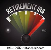 retirement ira speedometer illustration retirement ira speedometer illustration