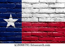 Texas State Flag painted on brick wall Texas State Flag painted on brick wall