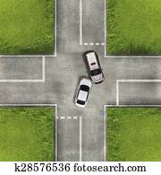 Two cars in an accident Two cars in an accident