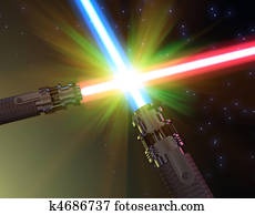Battle with light sabers Battle with light sabers