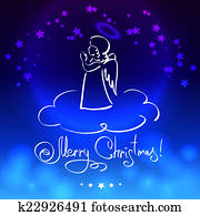 Christmas Card with Angel Christmas Card with Angel