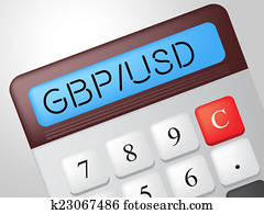gbp, usd, 計算機, 表す, イギリスポンド, そして, 銀行業